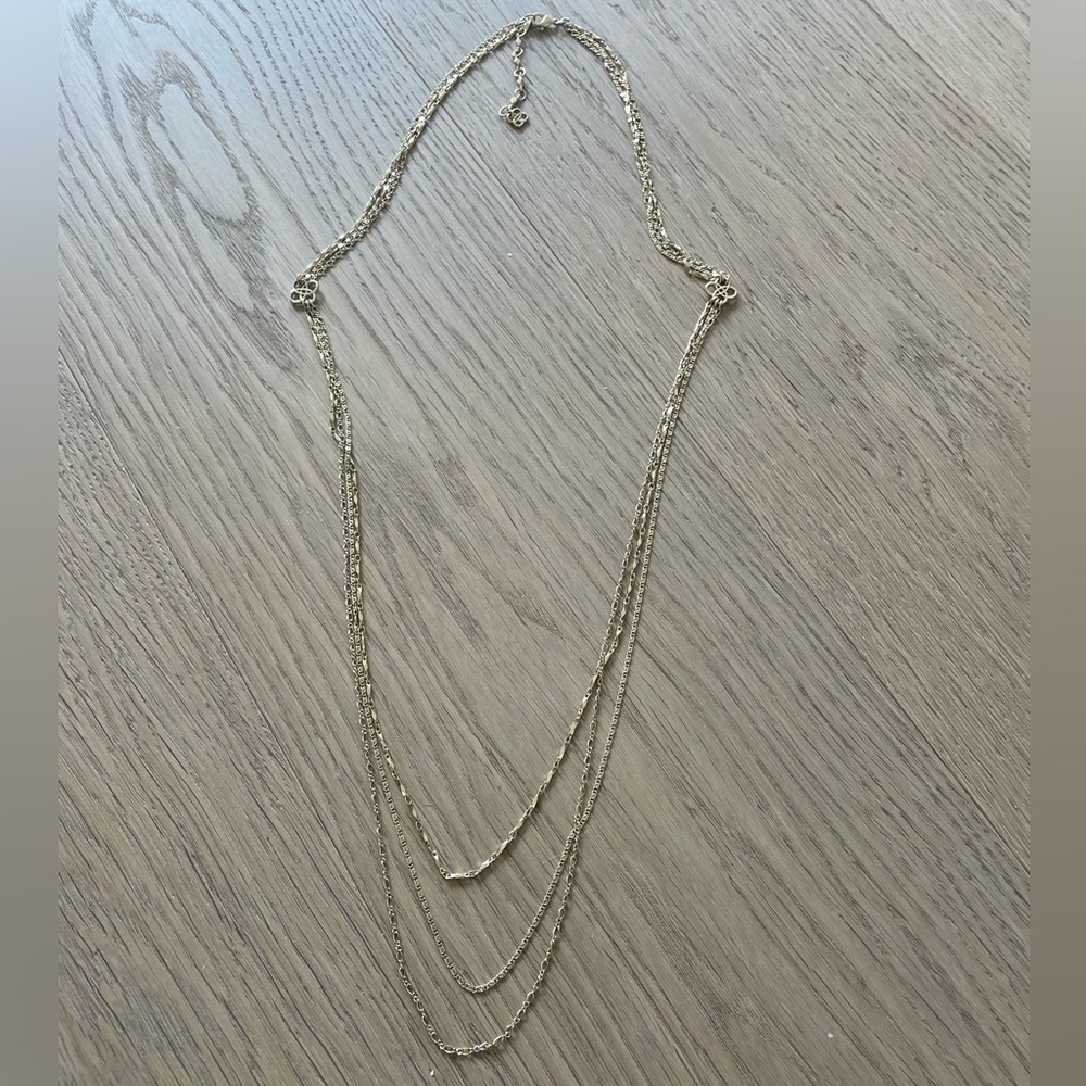 Stella & Dot Layered Gold-tone Multi-Chain Necklace